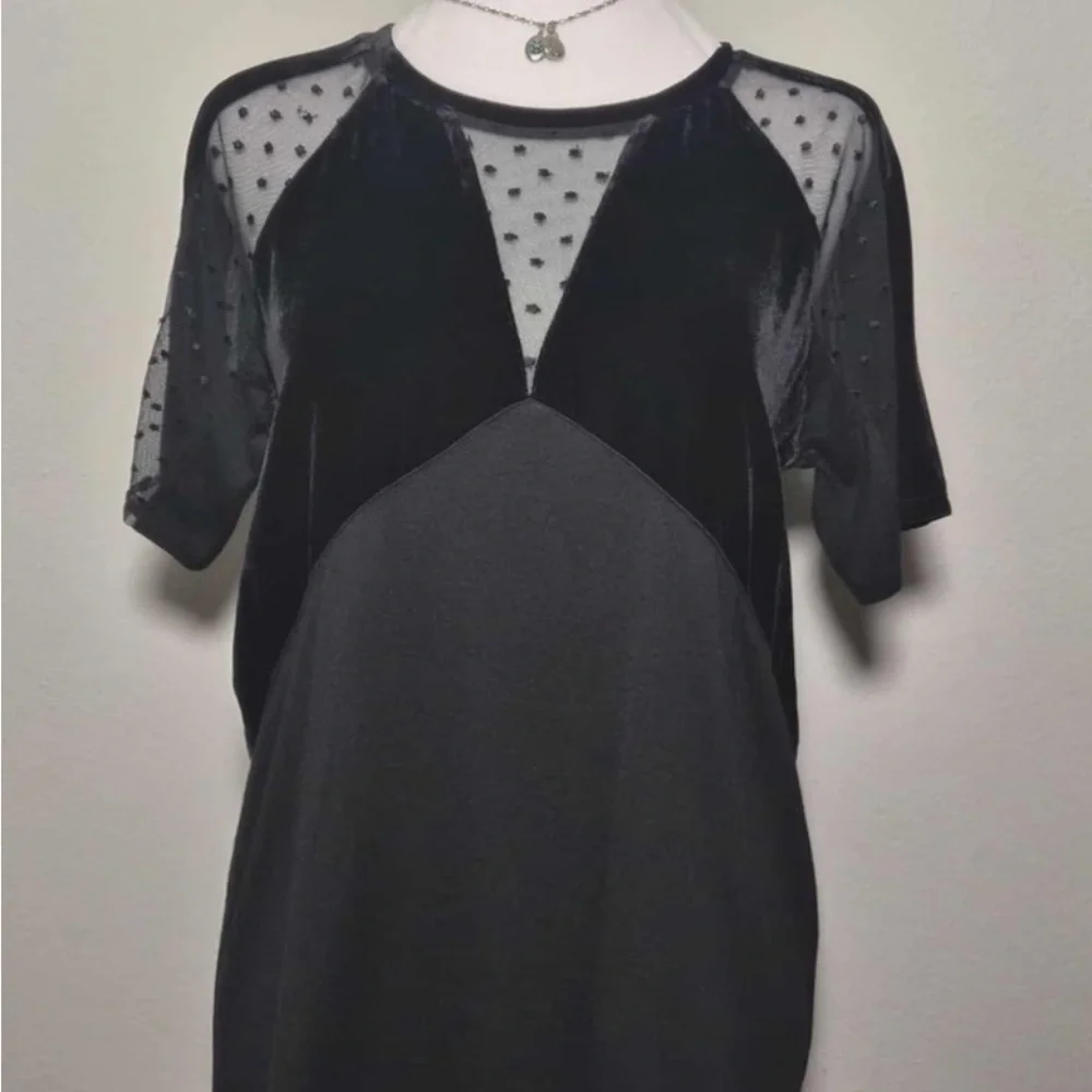 Maje Black Velvet Top - Picture 2 of 5